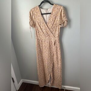 Madewell floral wrap maxi dress size 0